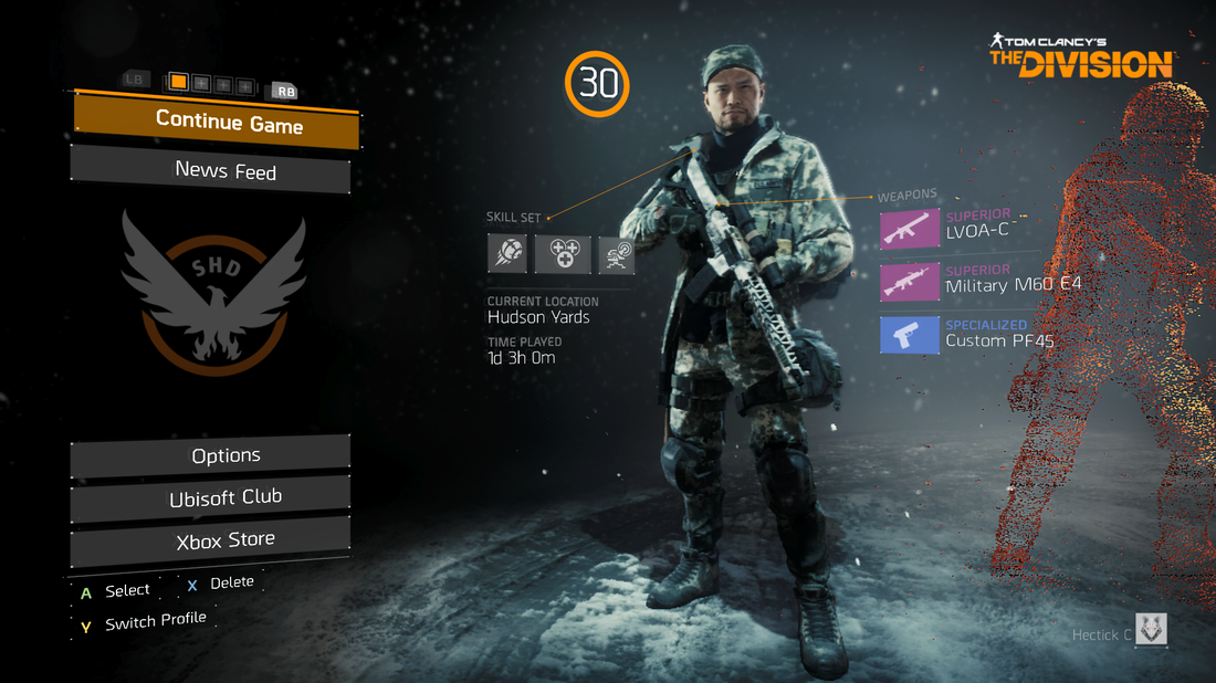 The Division - Character Selection